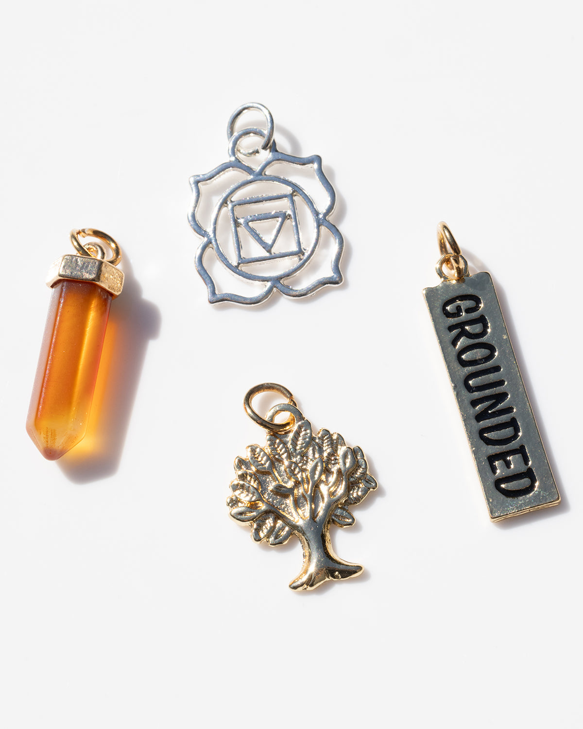 Grounded Root Chakra Carnelian Charm Set