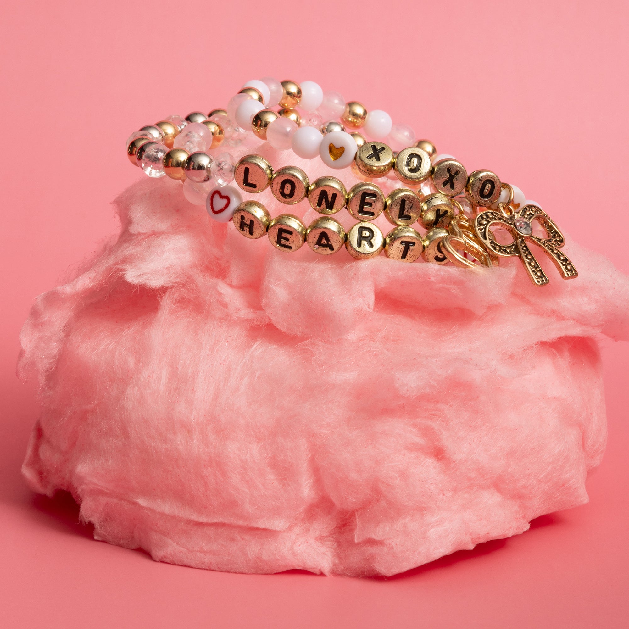Gold and Pink XOXO DIY Bead Jar