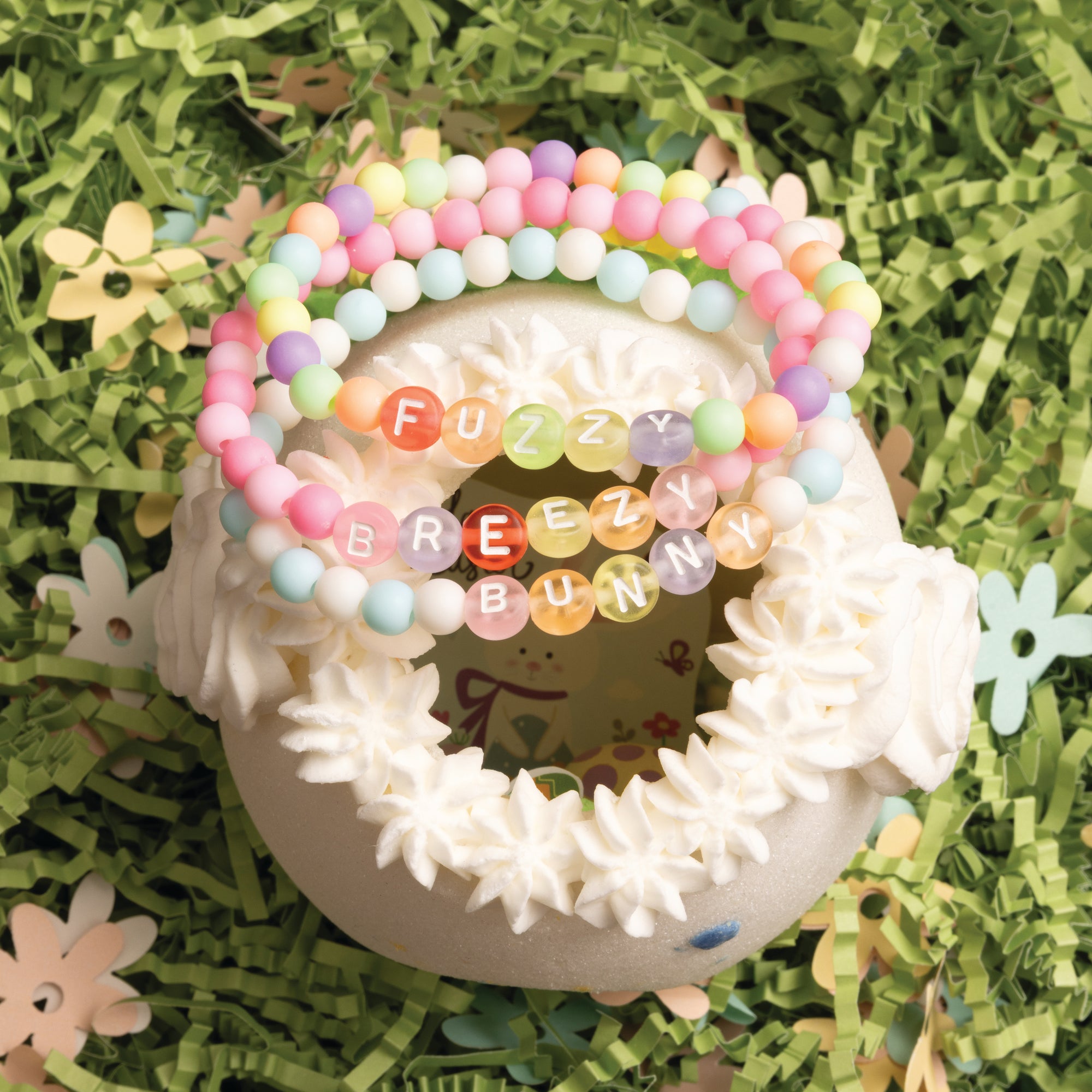 Multicolor Soft Pastel Letters DIY Bead Jar