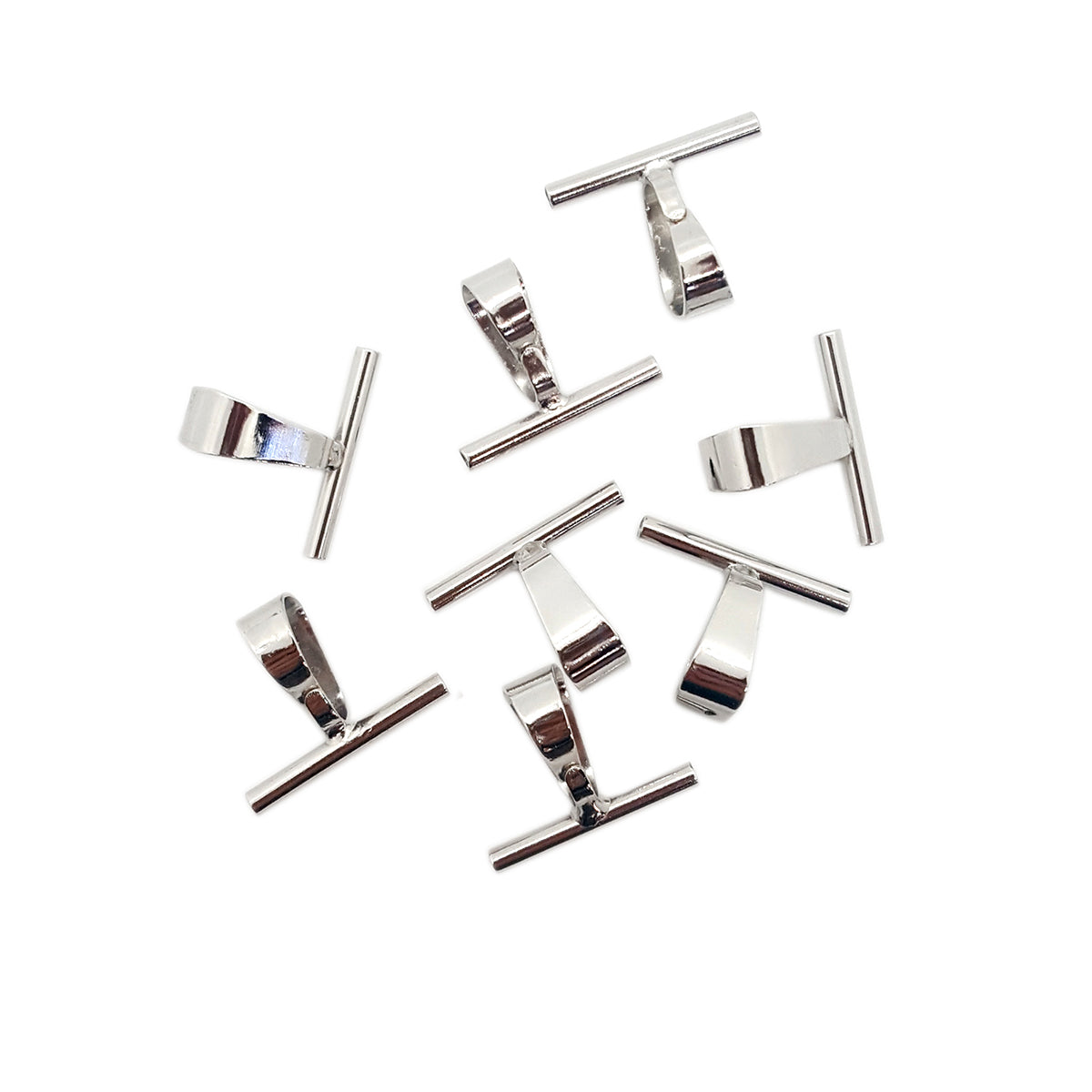 Silver Brooch-to-Pendant Converter 8pc