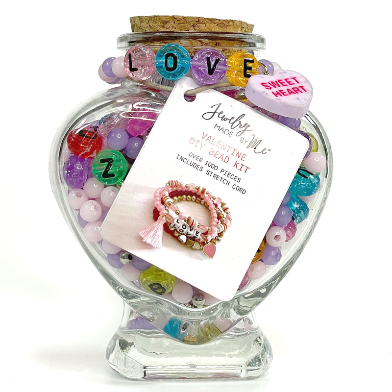 Valentine LOVE Convo Hearts Jar DIY Bead Kit – Jewelry Made by Me