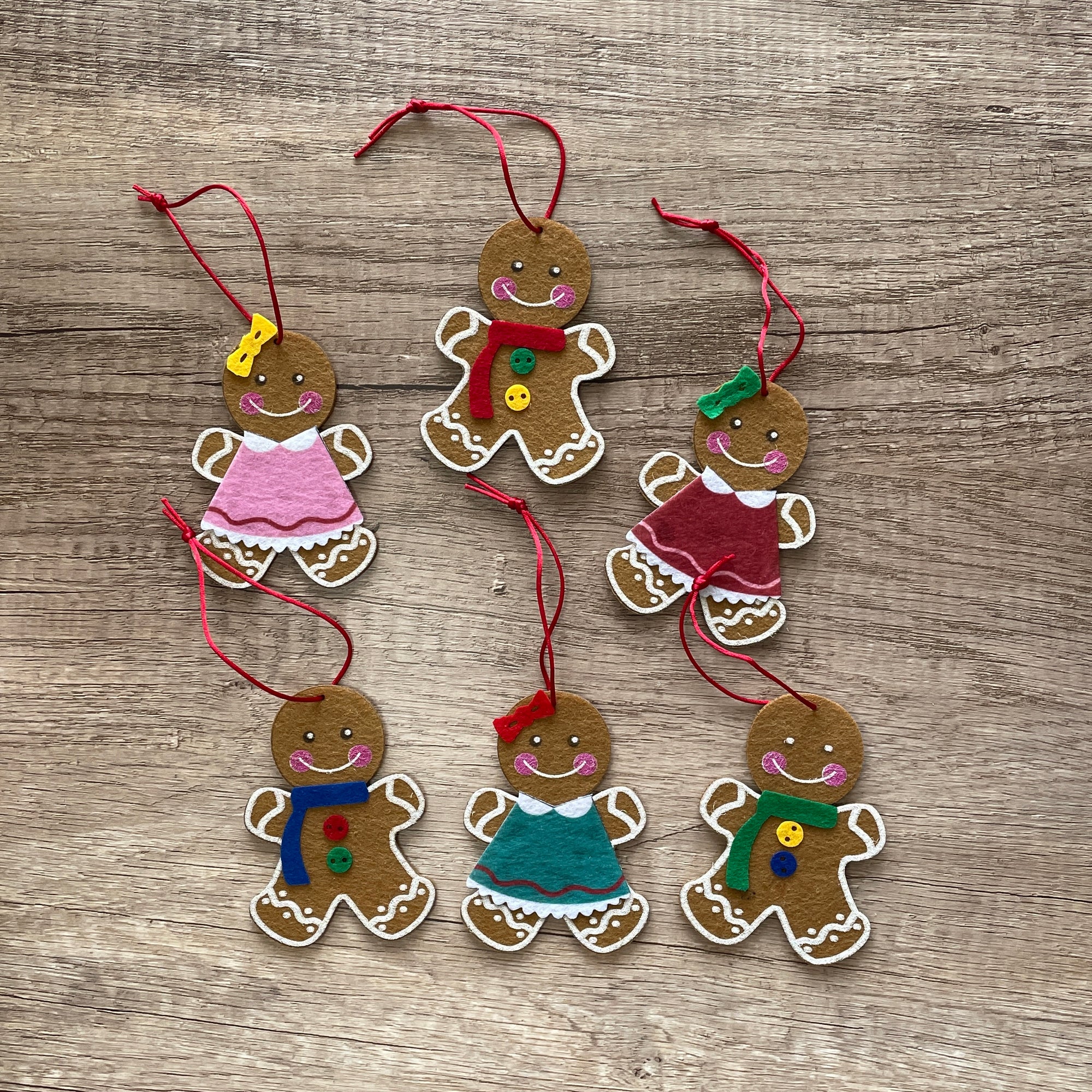DIY Felt Gingerbread Ornament Kit