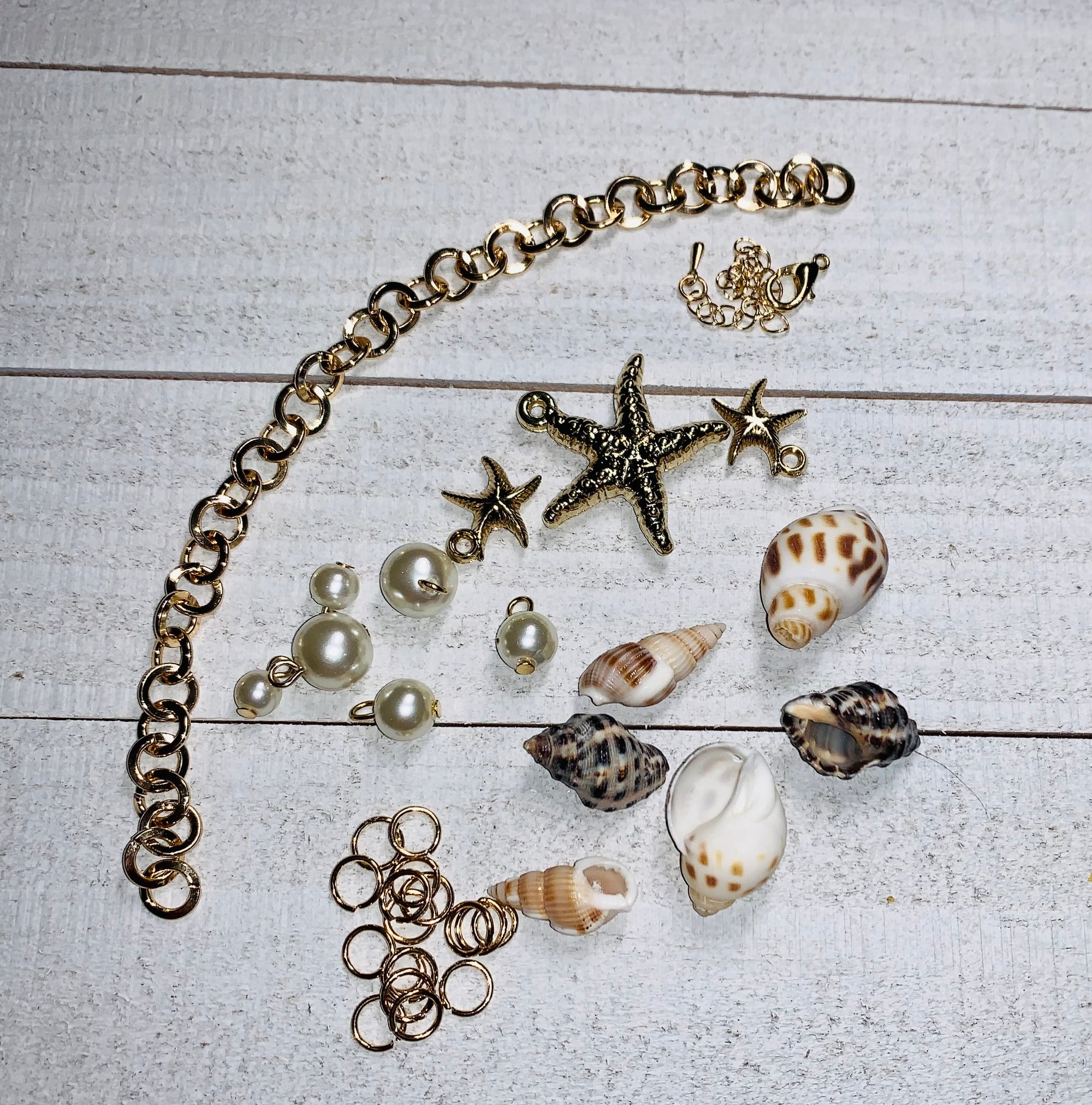 Seashell Charm Bracelet Making Kit
