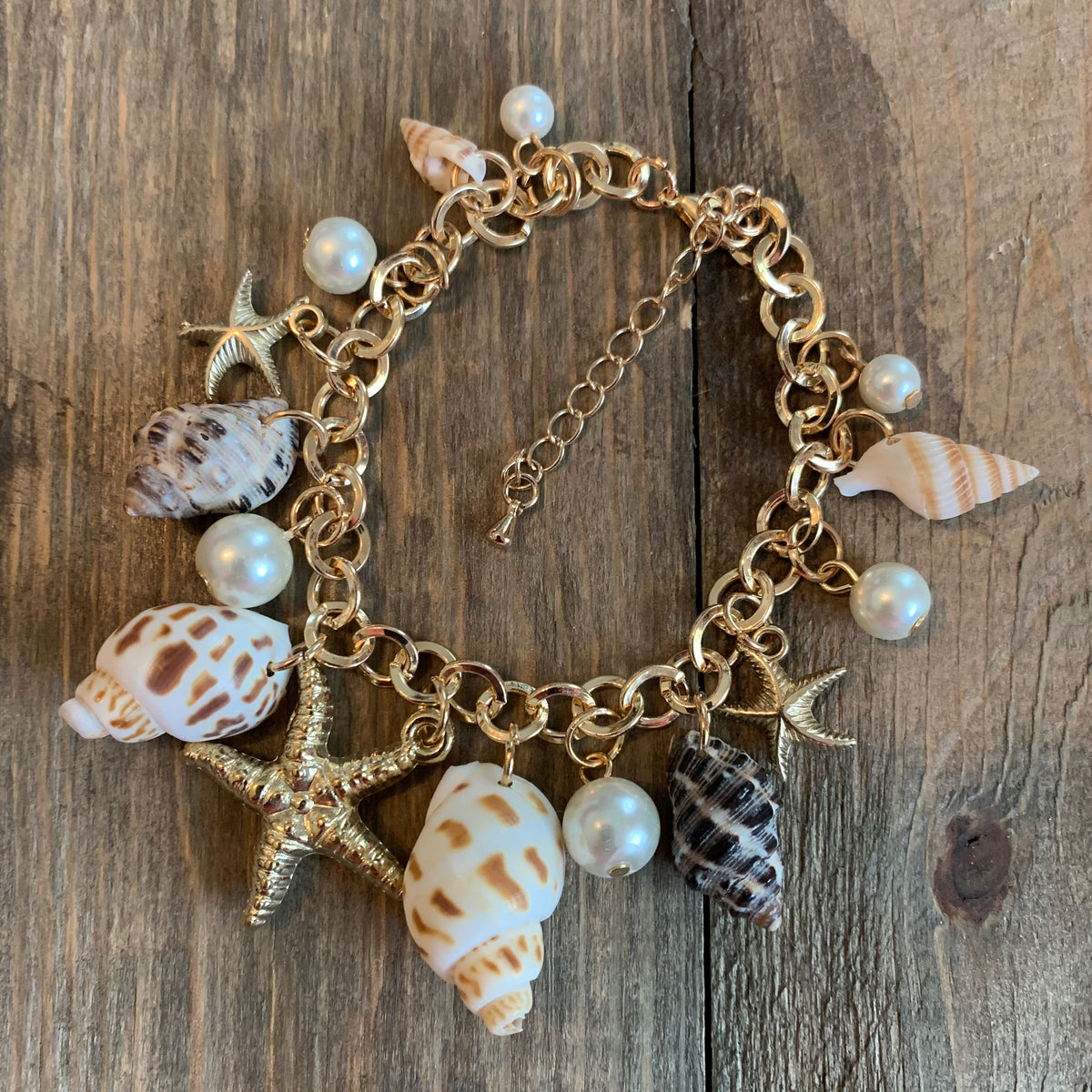 Seashell Charm Bracelet Making Kit Jewelry Made by Me