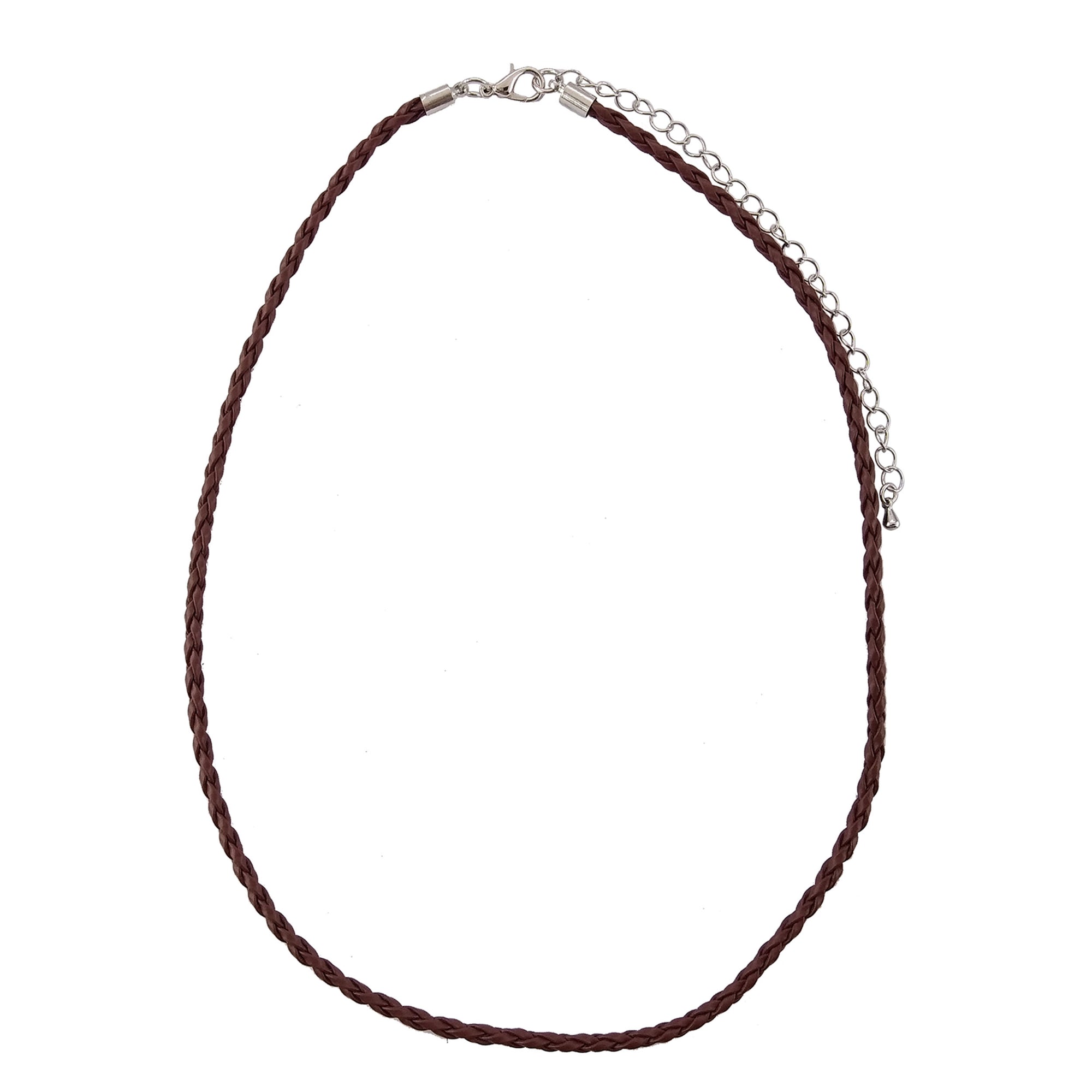 Brown Woven Leather Necklace