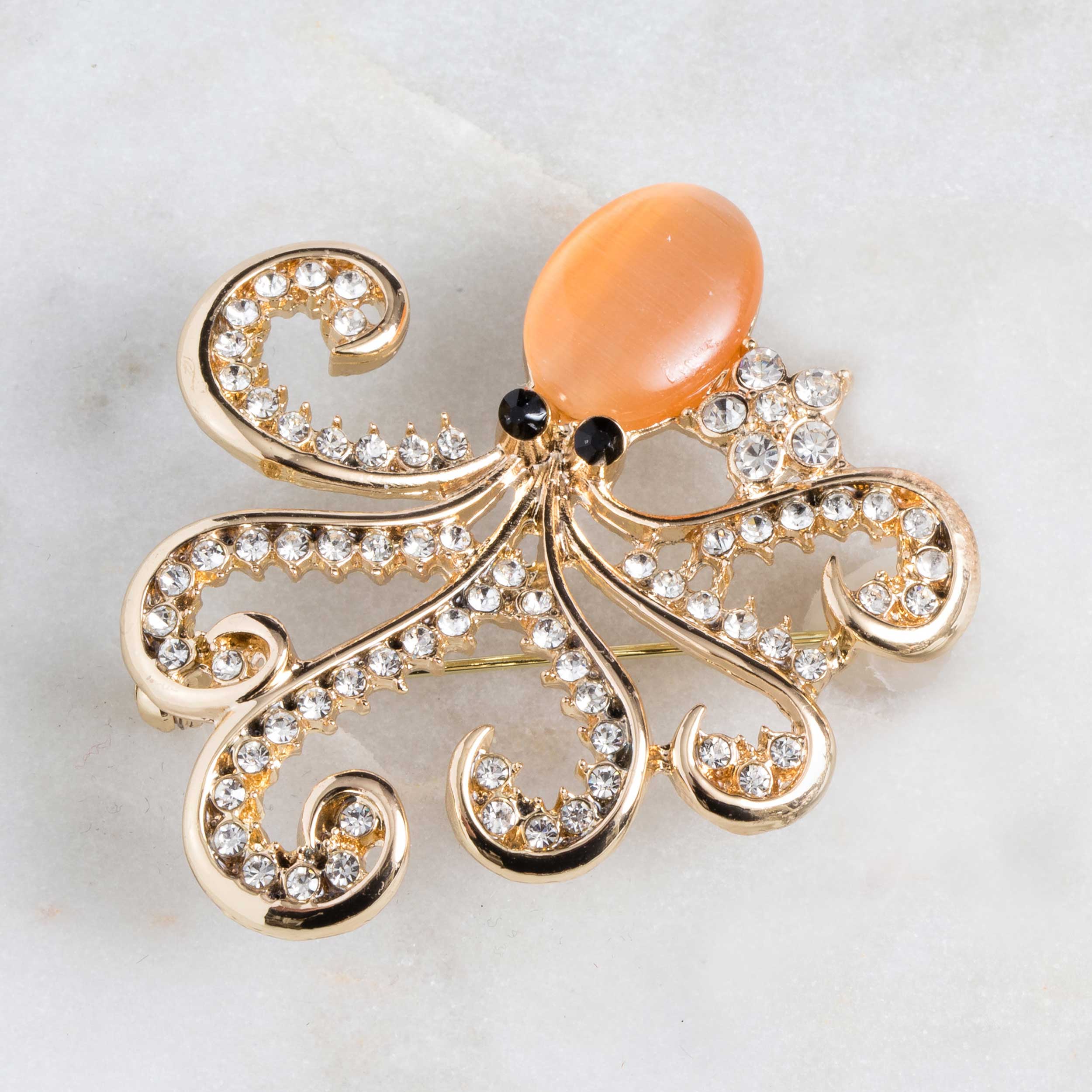 thumbnail image 2 of Flower Crystal Rhinestone Brooch Corsage Ladies Clothing Collar Pin... 2 of 14