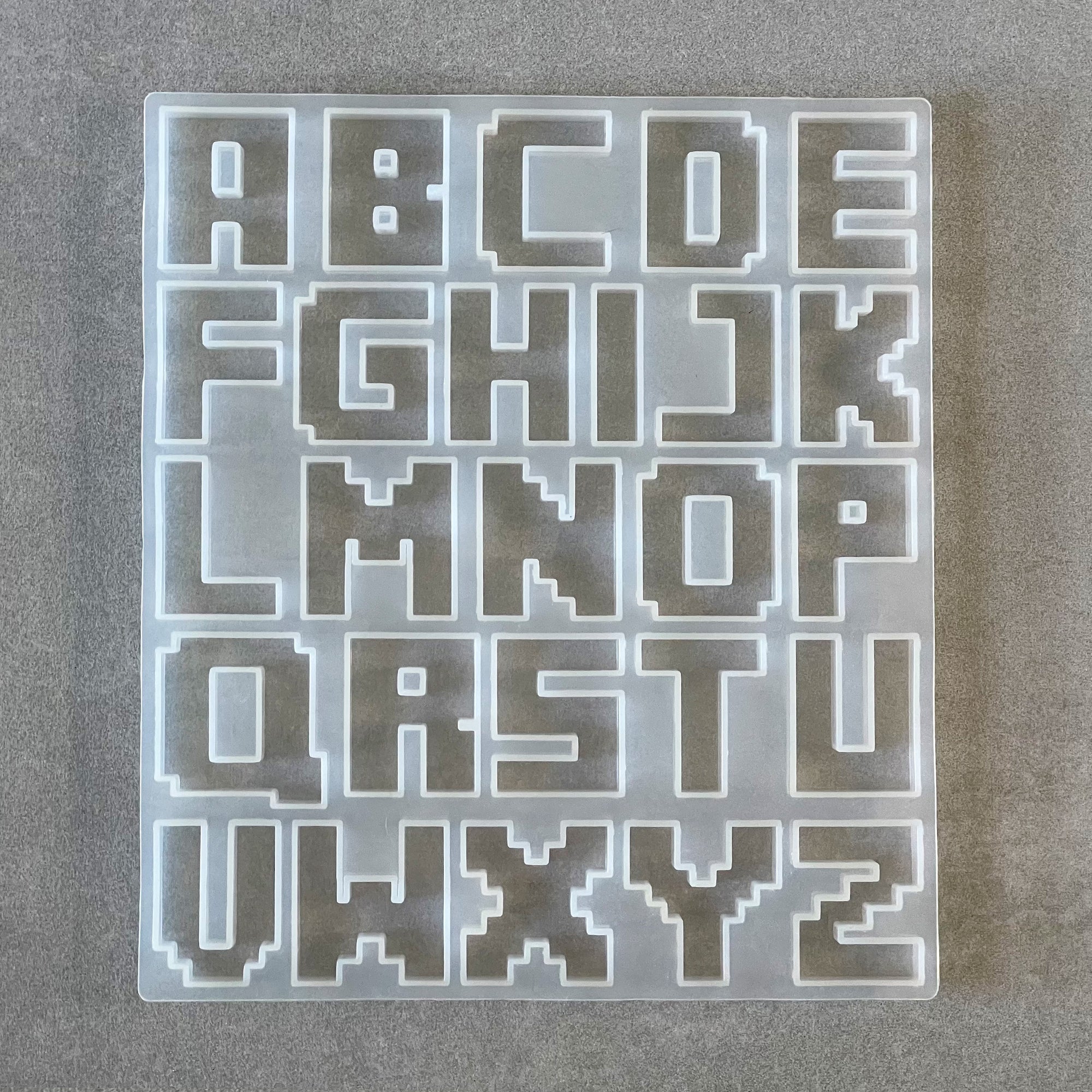 Pixel Alphabet Silicone Mold