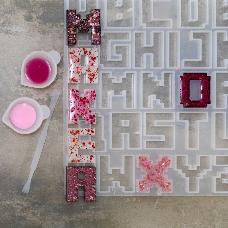 Pixel Alphabet Silicone Mold – Jewelry Made by Me