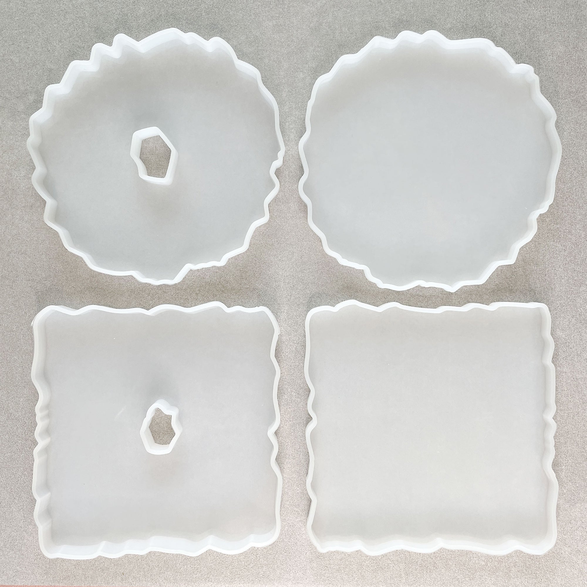Geode Coasters Silicone Molds 4pc