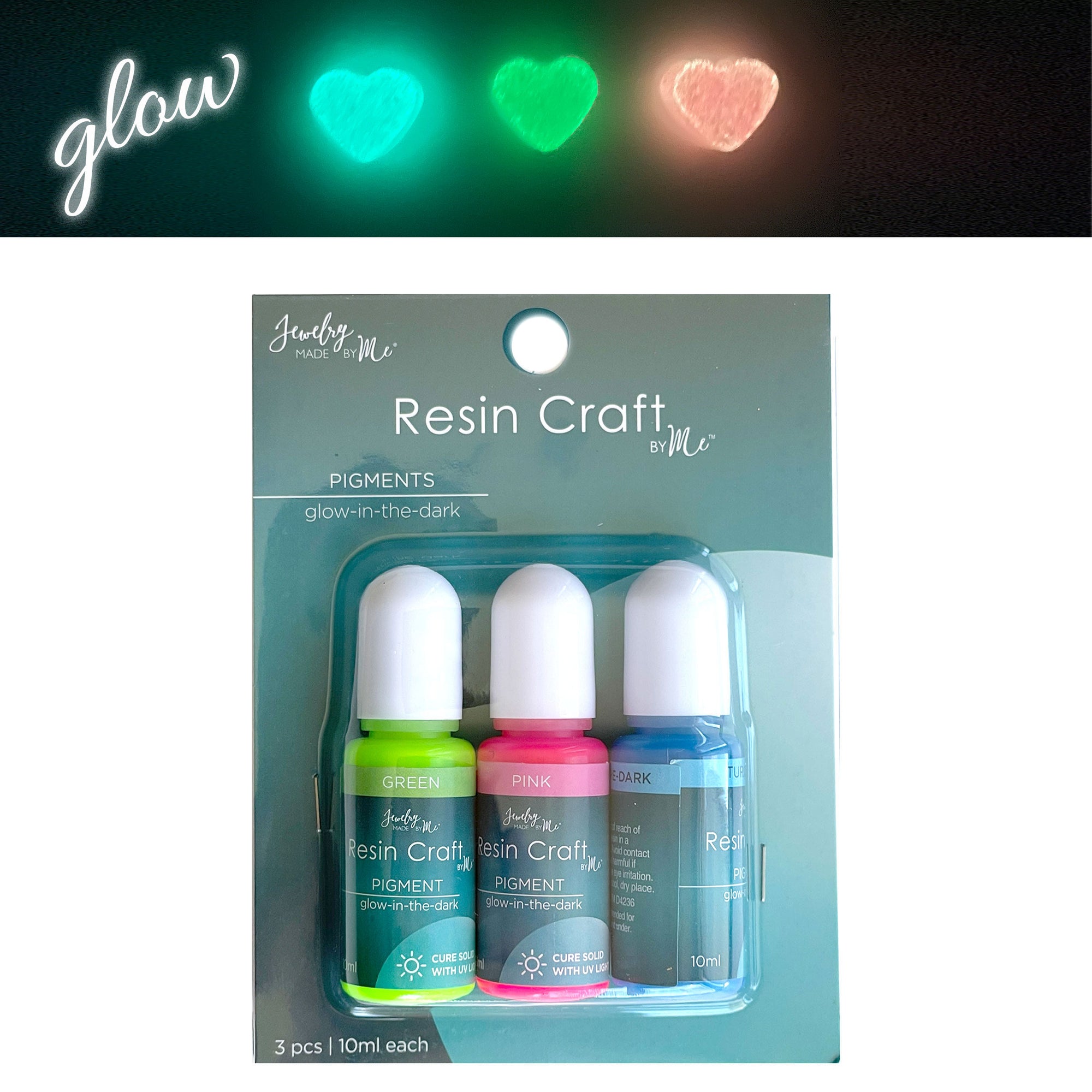Glow-in-the-Dark Liquid Pigments 3pc 10ml