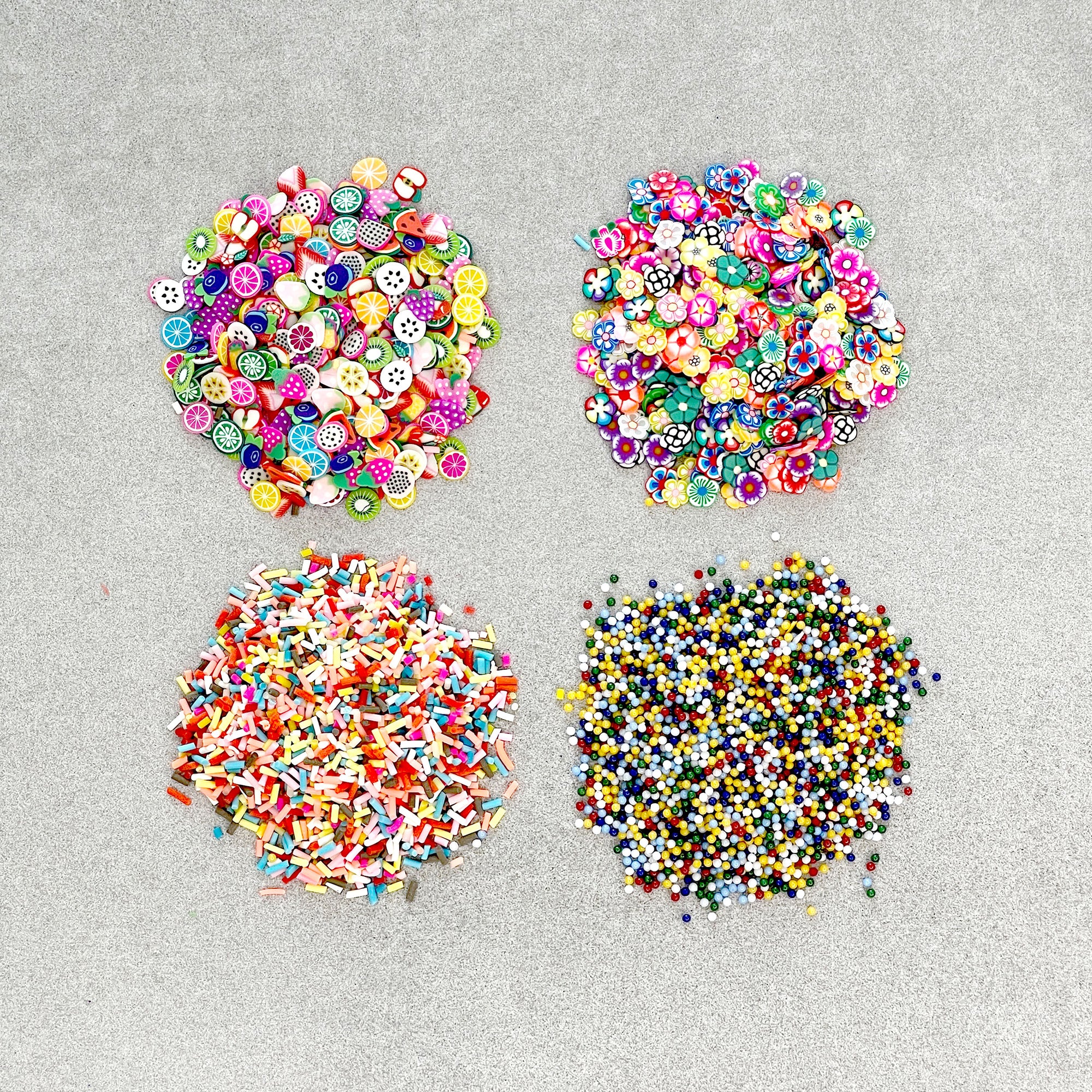 Fruit, Flowers, and Sprinkels Polymer Clay Resin Craft Inclusions