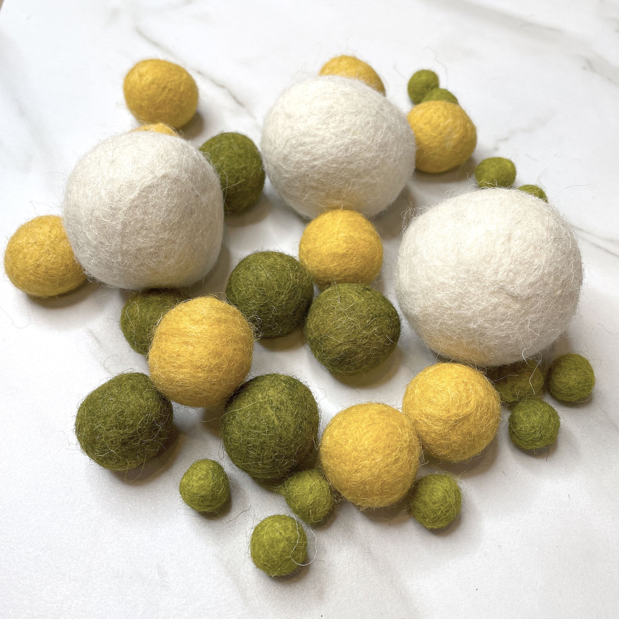 Felt Garland DIY Kit - Green White