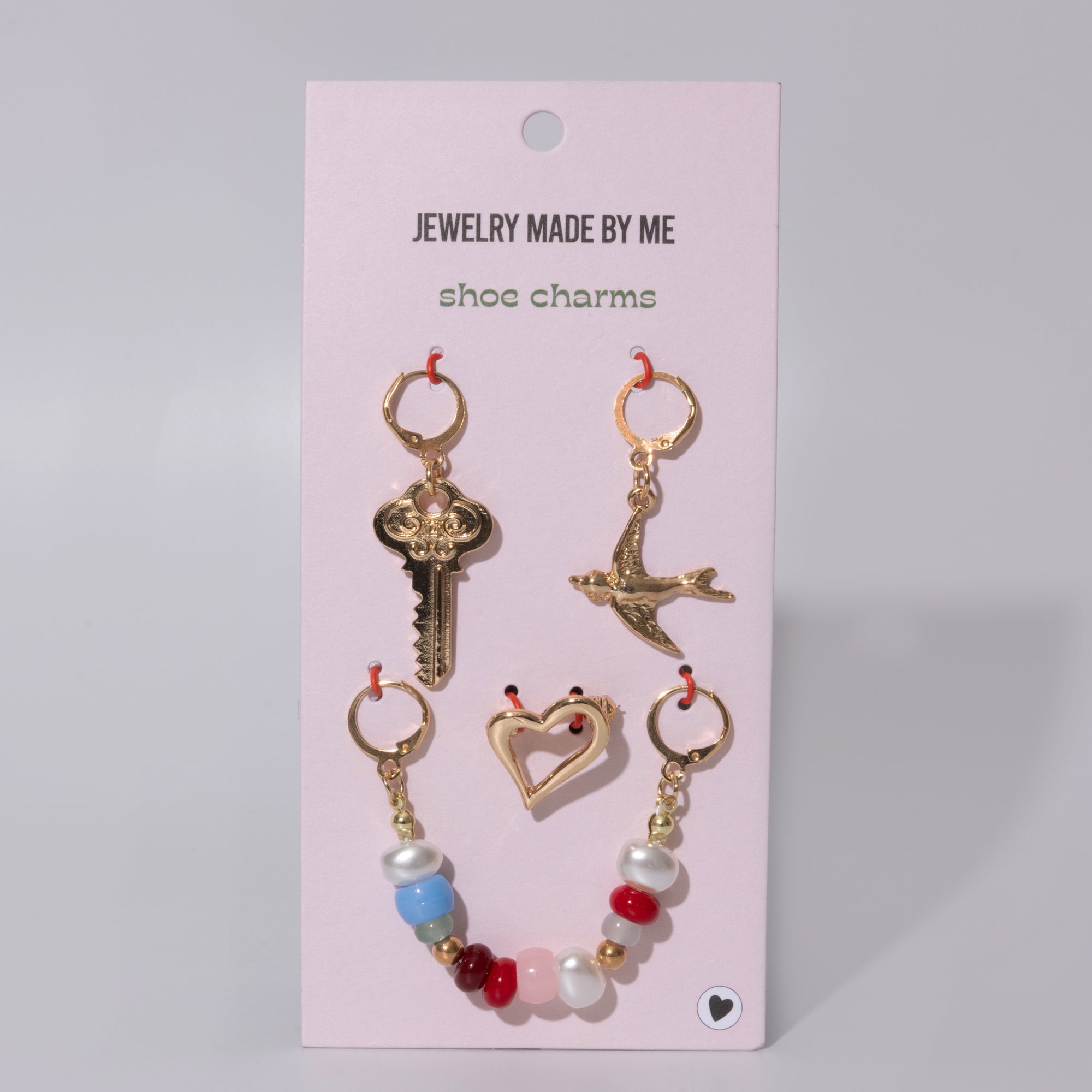 Key &amp; Bird Shoe Charm Set