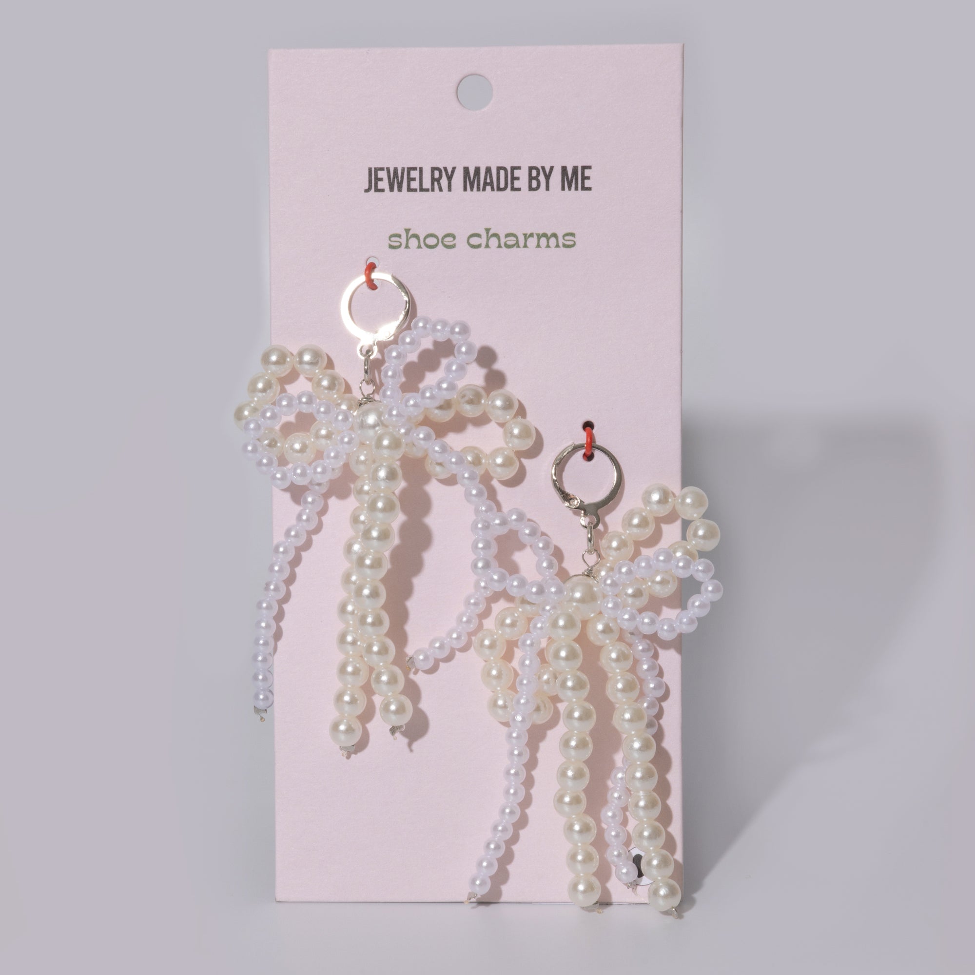 Pearl Bow Shoe Charm Set