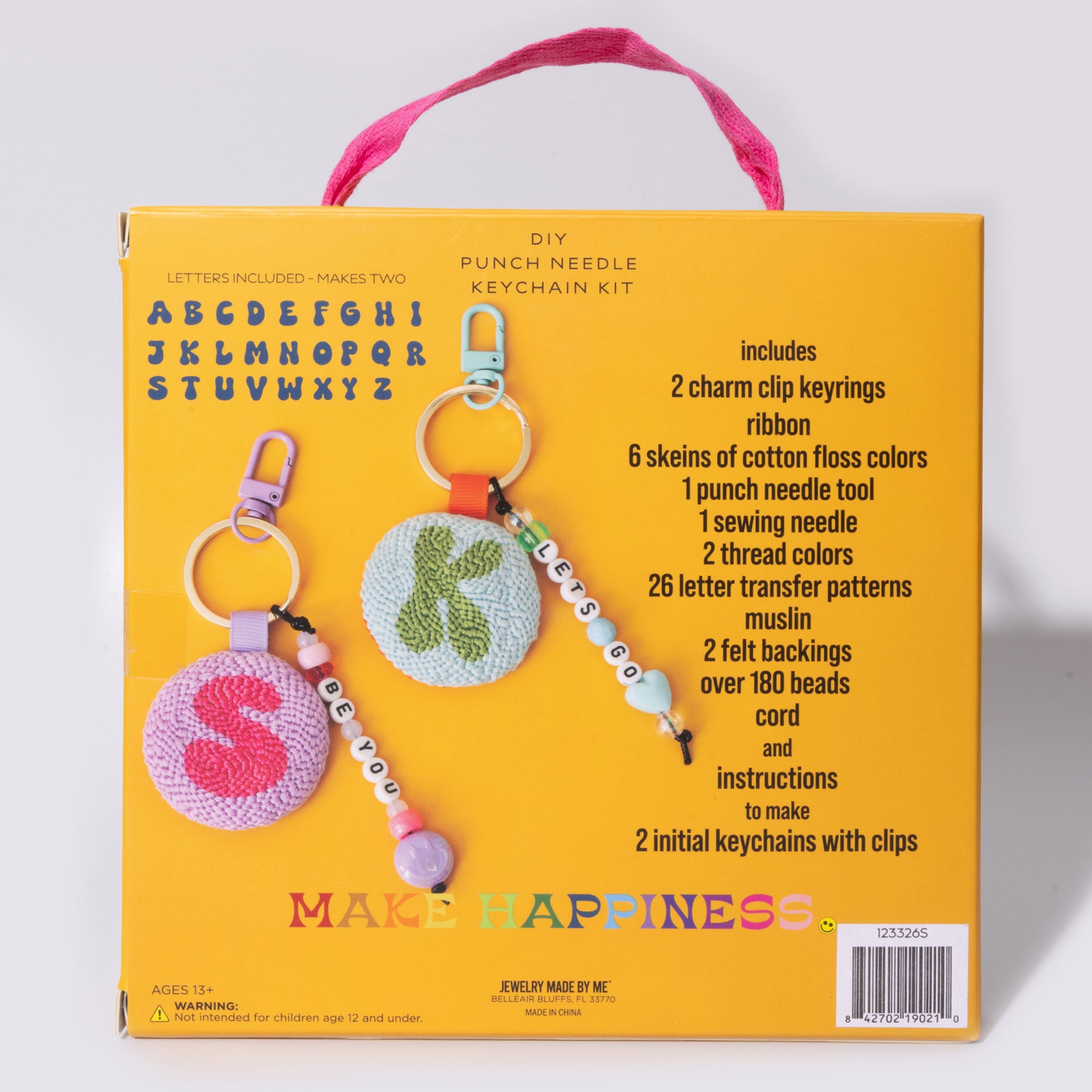 Monogram Punch Needle Keychain Kit