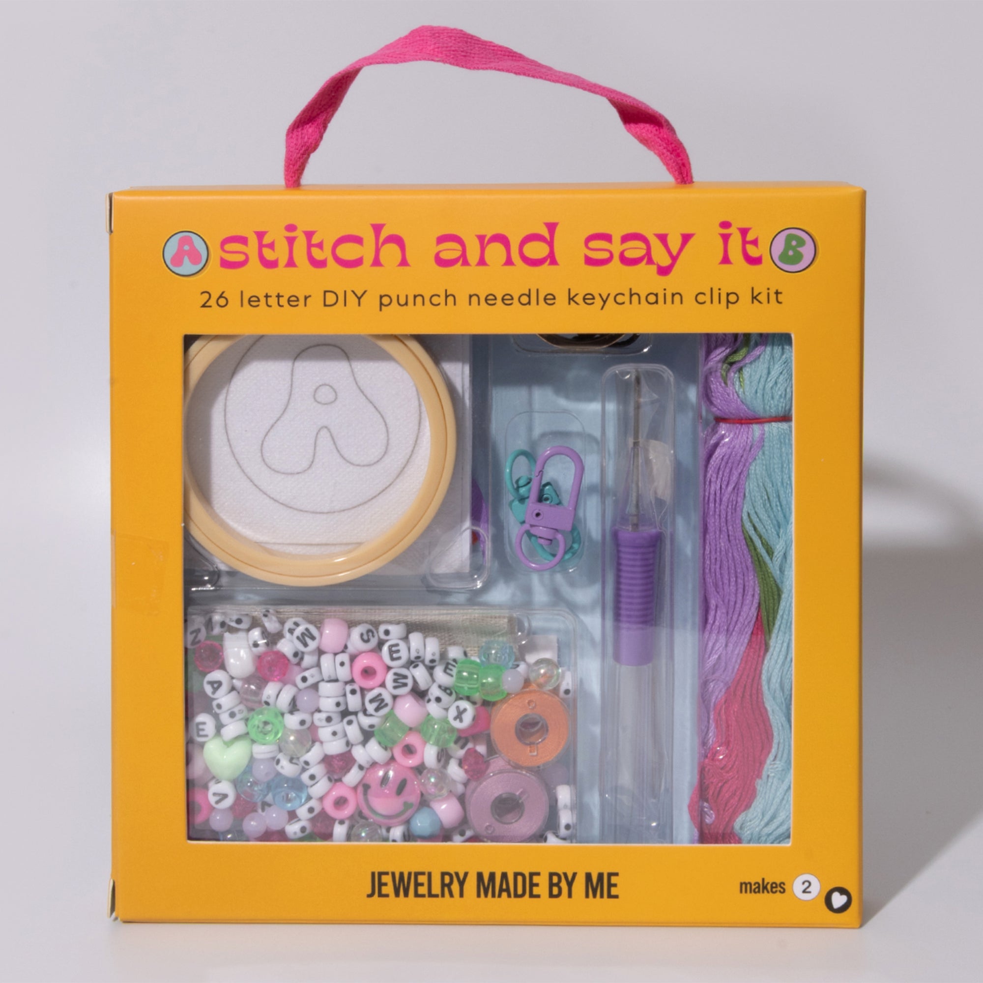 Monogram Punch Needle Keychain Kit