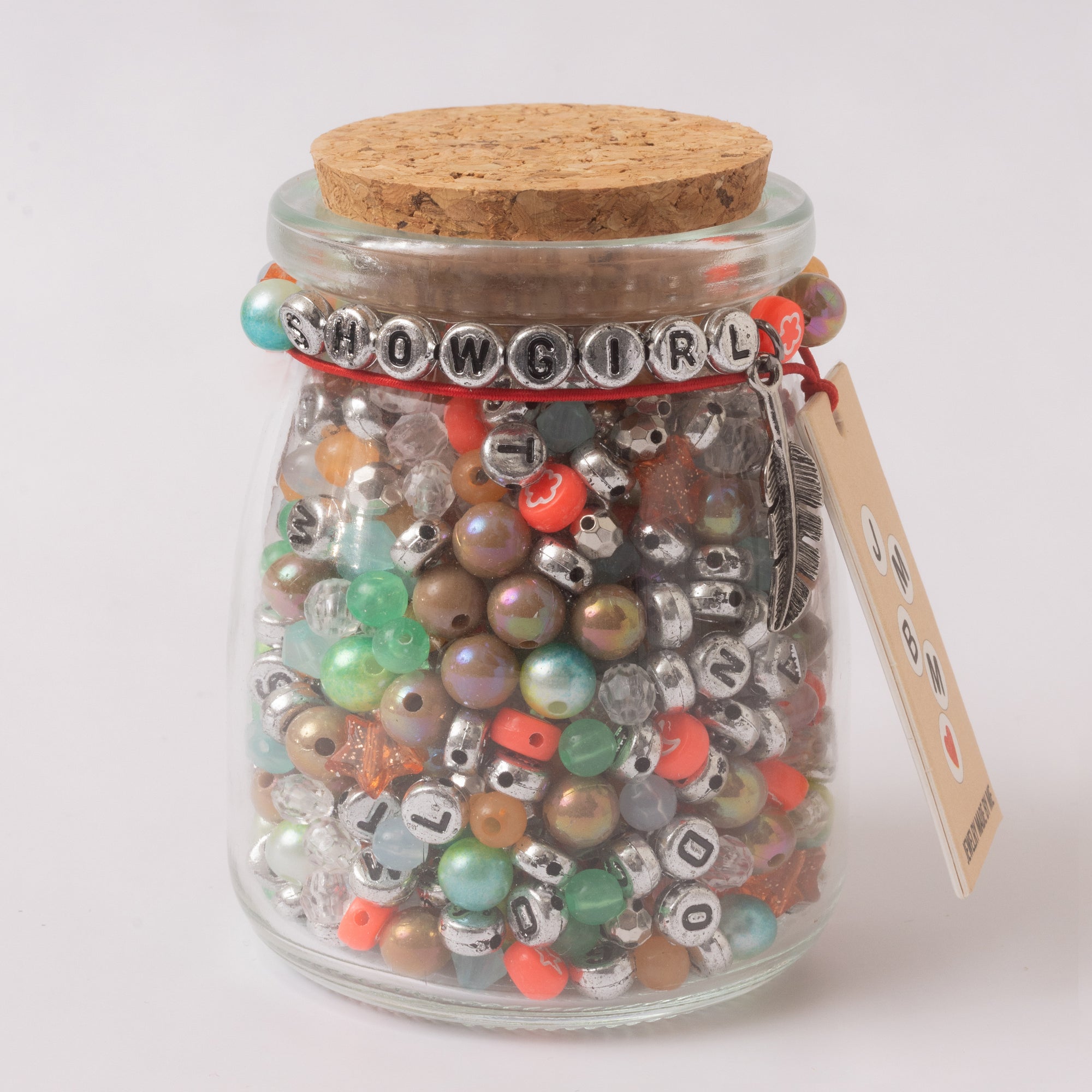 Showgirl Letter Bead Bracelet Making Bead Jar DIY Kit