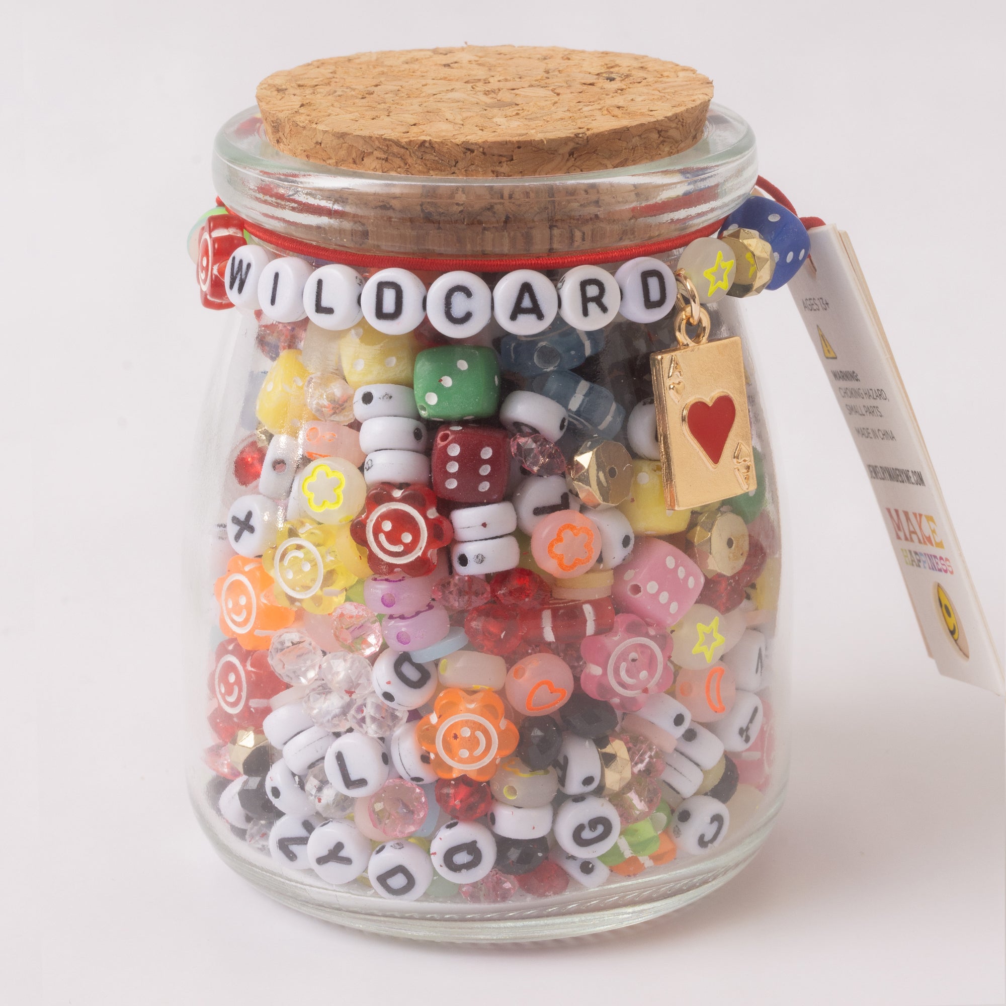 Wildcard Multicolor Letter Bead Dice Happy Face Beads DIY Bead Jar