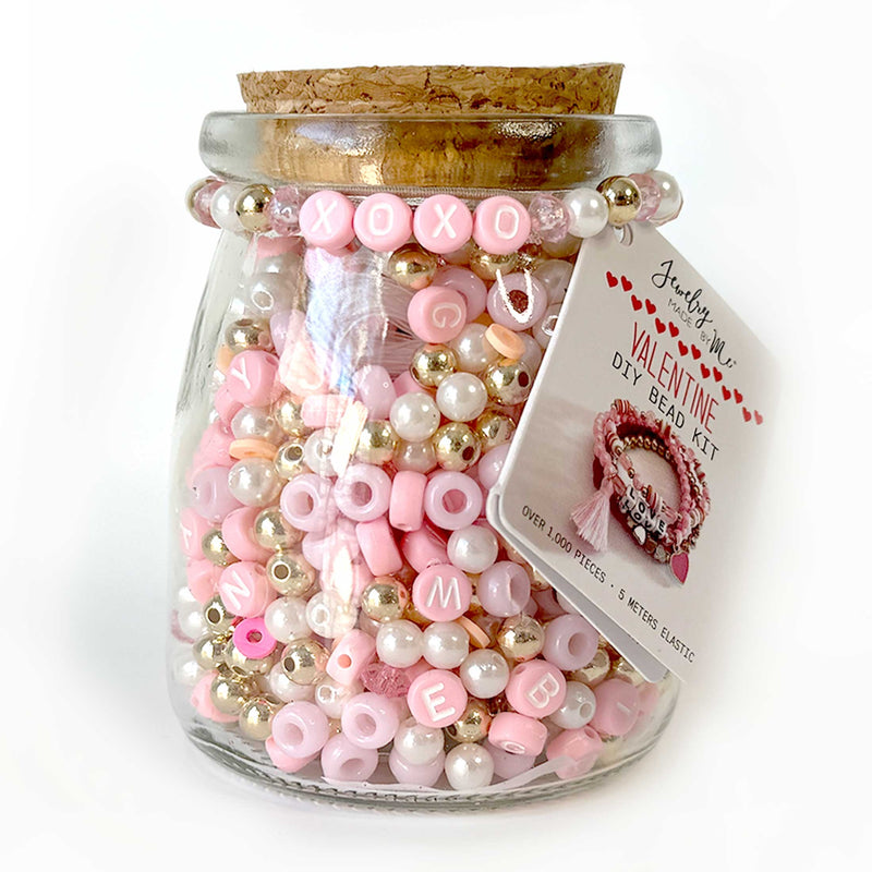 XOXO Valentine Jar DIY Bead Kit