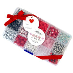 Red & White Valentine Box DIY Bead Kit