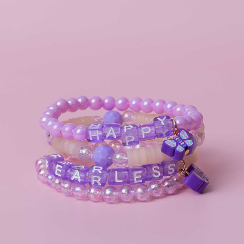 Purple HAPPY Jar DIY Bead Kit