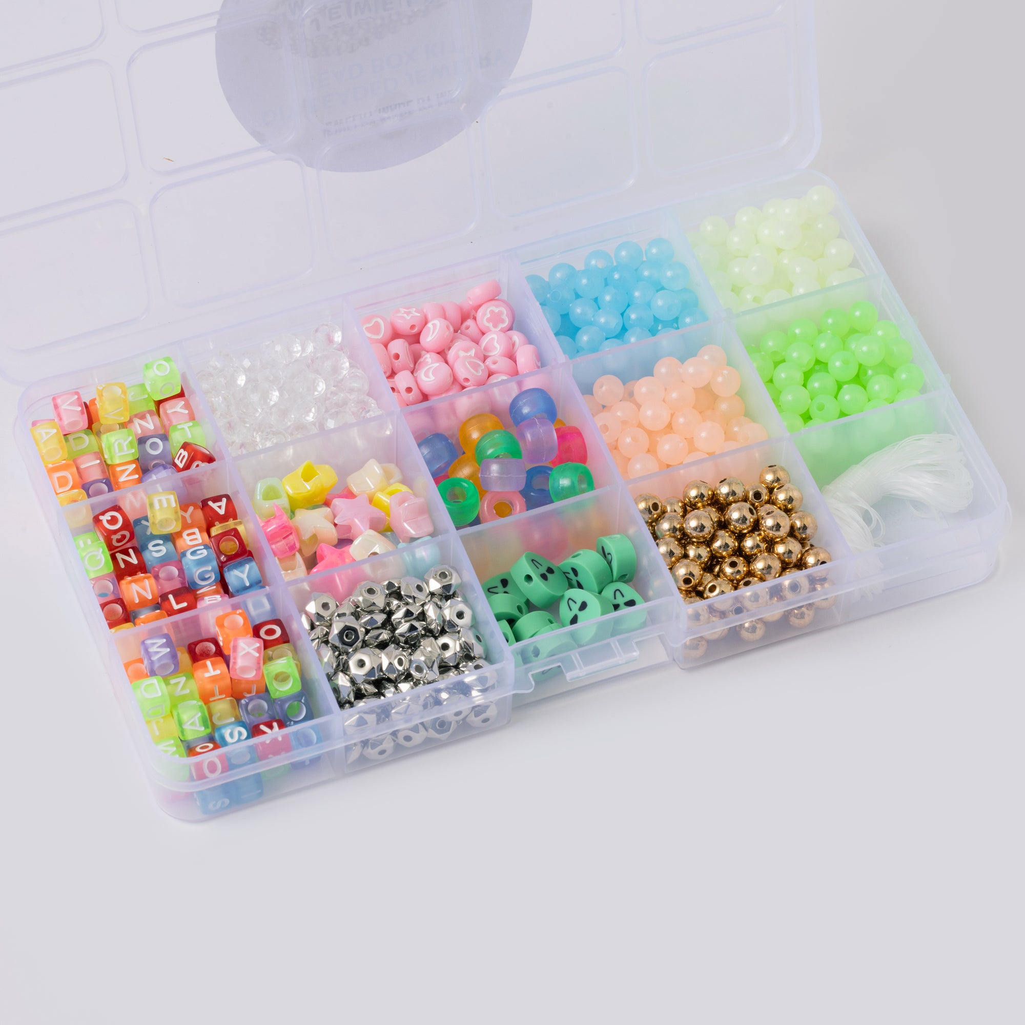 Alien Neon Letter Beads Stretch Word Bracelet DIY Box Kit