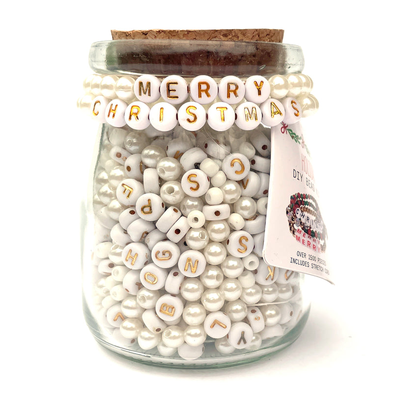 Christmas Pearl Bead Jar