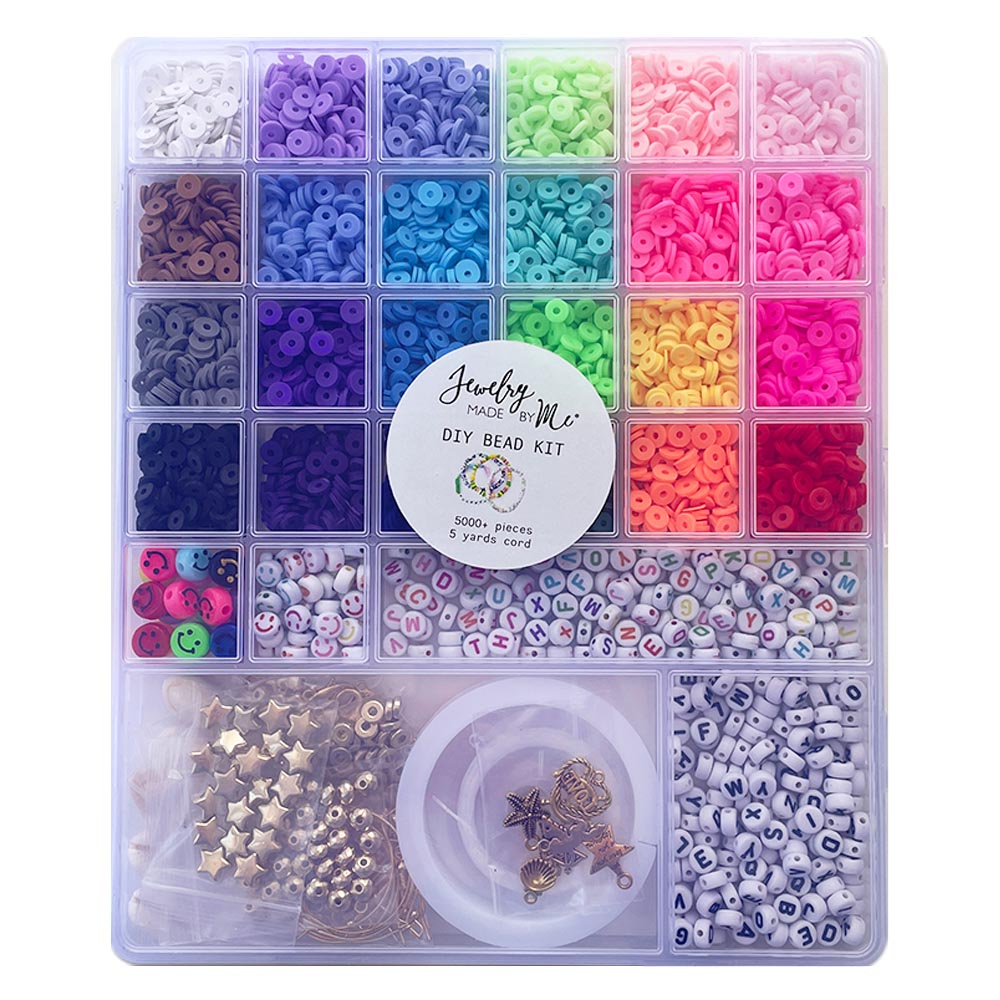 Mega Alphabets &amp; Heishi Letter Bead and Charm Mega Jewelry DIY Kit