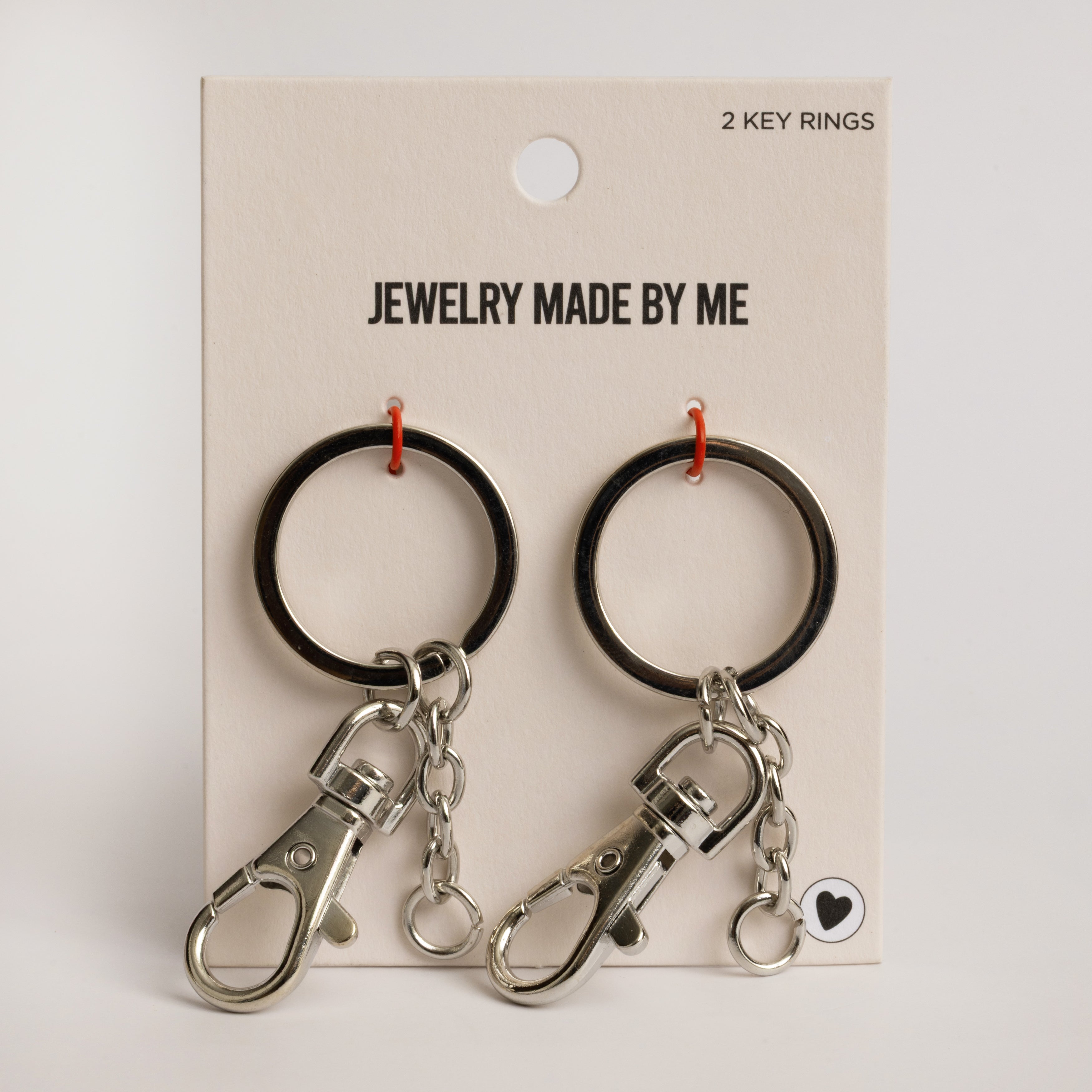 Silver Classic Key Rings with Lobster Hook 2pc – Jewelry Made by Me