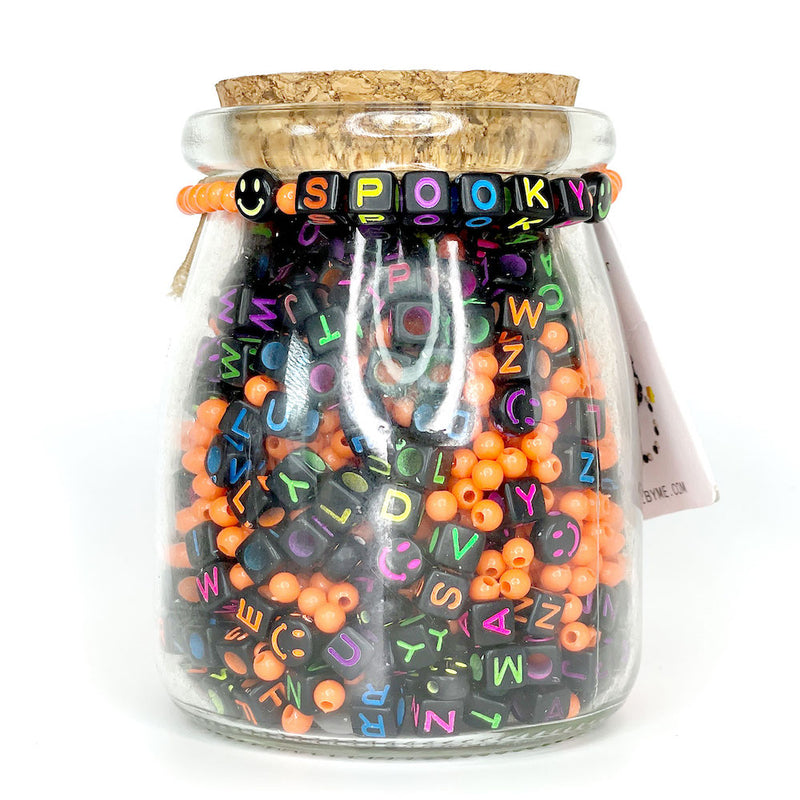 SPOOKY Happy Halloween Bead Jar