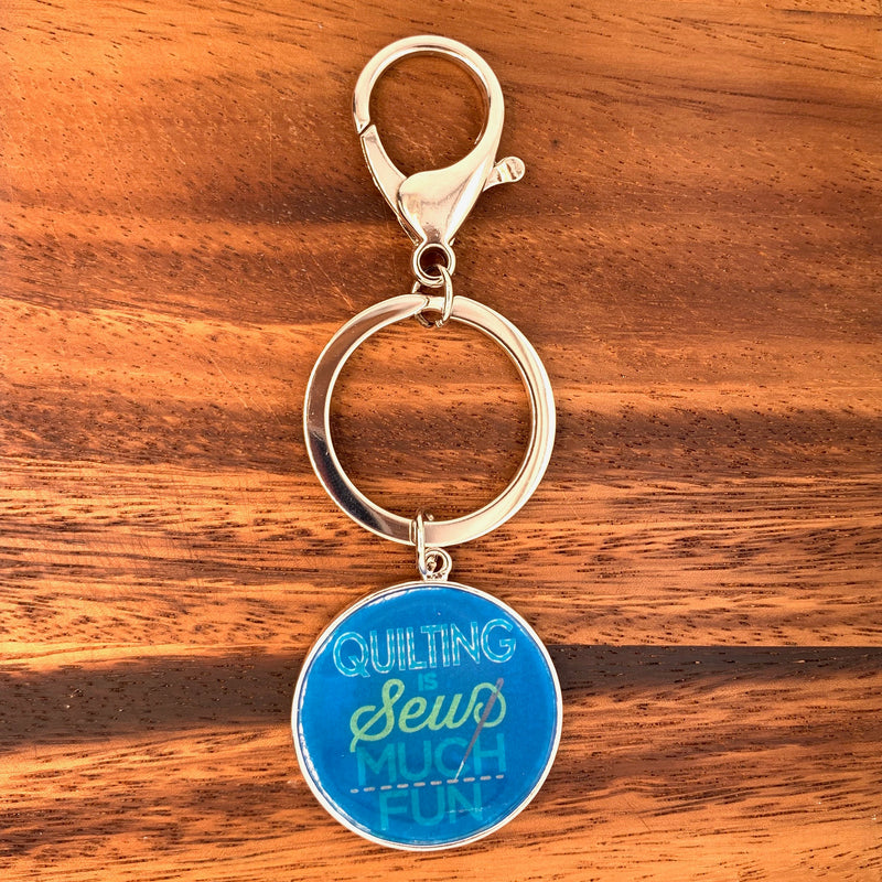 Key Rings Quilting is Sew Much Fun Silver