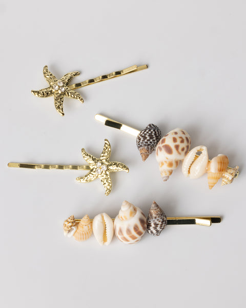 Anthropologie Deepa Caroline Shell Bobby Pin Set Pearl Hair Pins, Set of 8 | Anthropologie main image 2