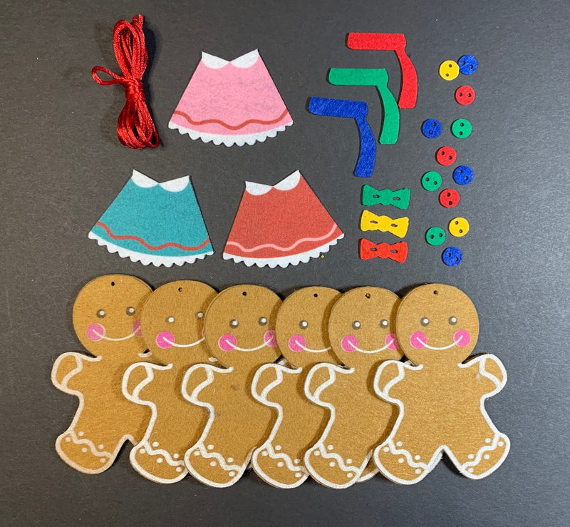 DIY Felt Gingerbread Ornament Kit