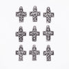 Delicate Cross Charms in Silver 9pc