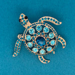 Jeweled Sea Turtle Brooch