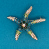 Ombré Jeweled Starfish Brooch