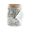 Merry Christmas DIY Bead Jar - Silver, White, Gold Beads