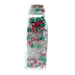Christmas Joy Milk Bottle Bead Jar