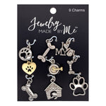 Dog Charms, Assorted Silver/Gold 9pc