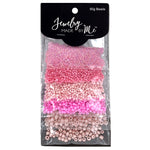 Mixed Seed Bead Assortment, Pink 60gm