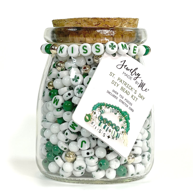 St. Patrick's Day KISS ME Jar DIY Bead Kit