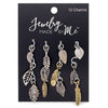 Leaf Charms, Assorted Silver/Gold 12pc