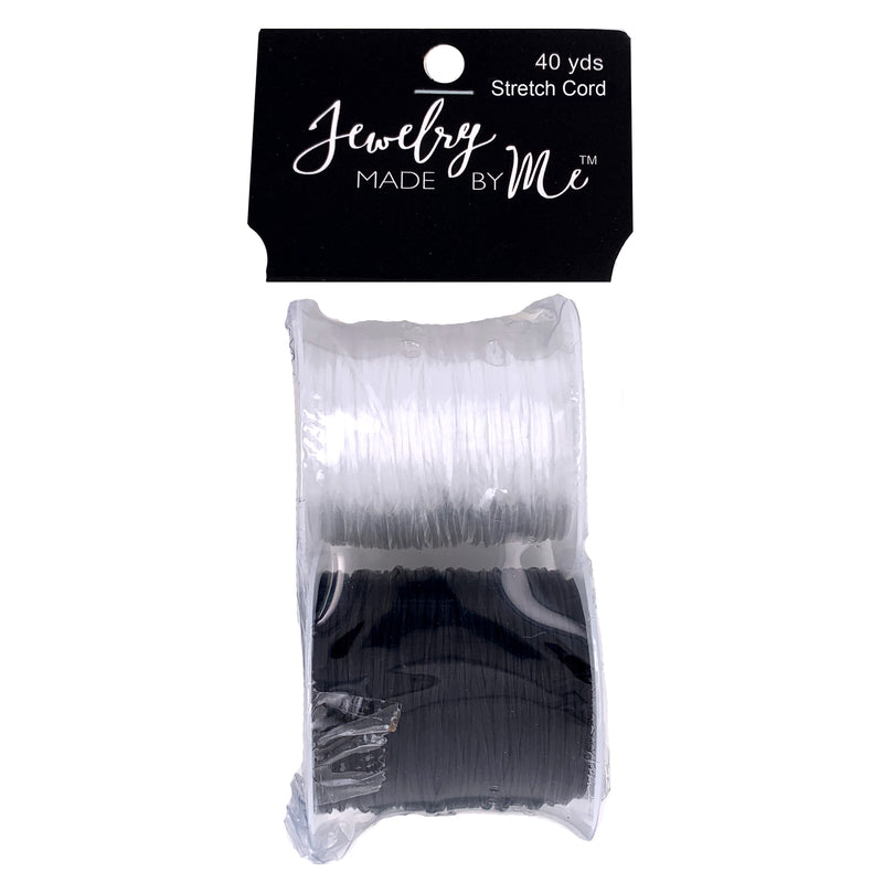 Black and White Stretch Cord 40yds