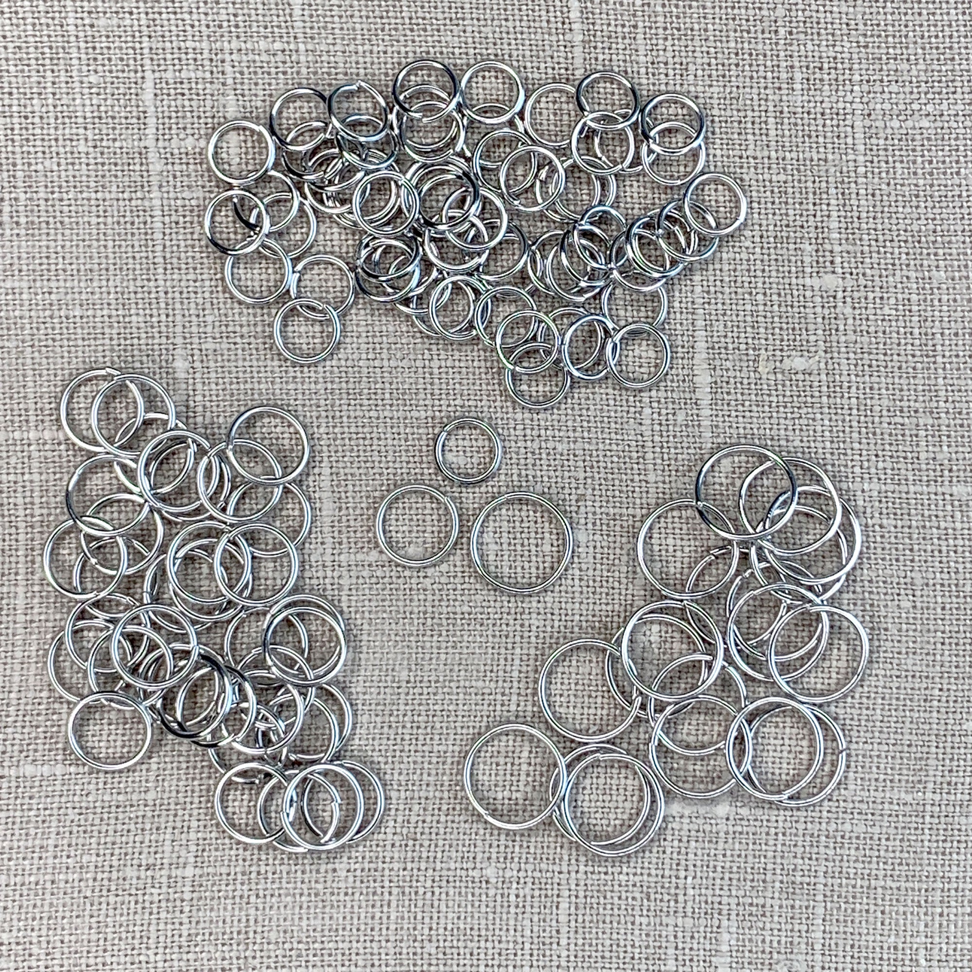 Assorted Jump Rings, Silver 120pc