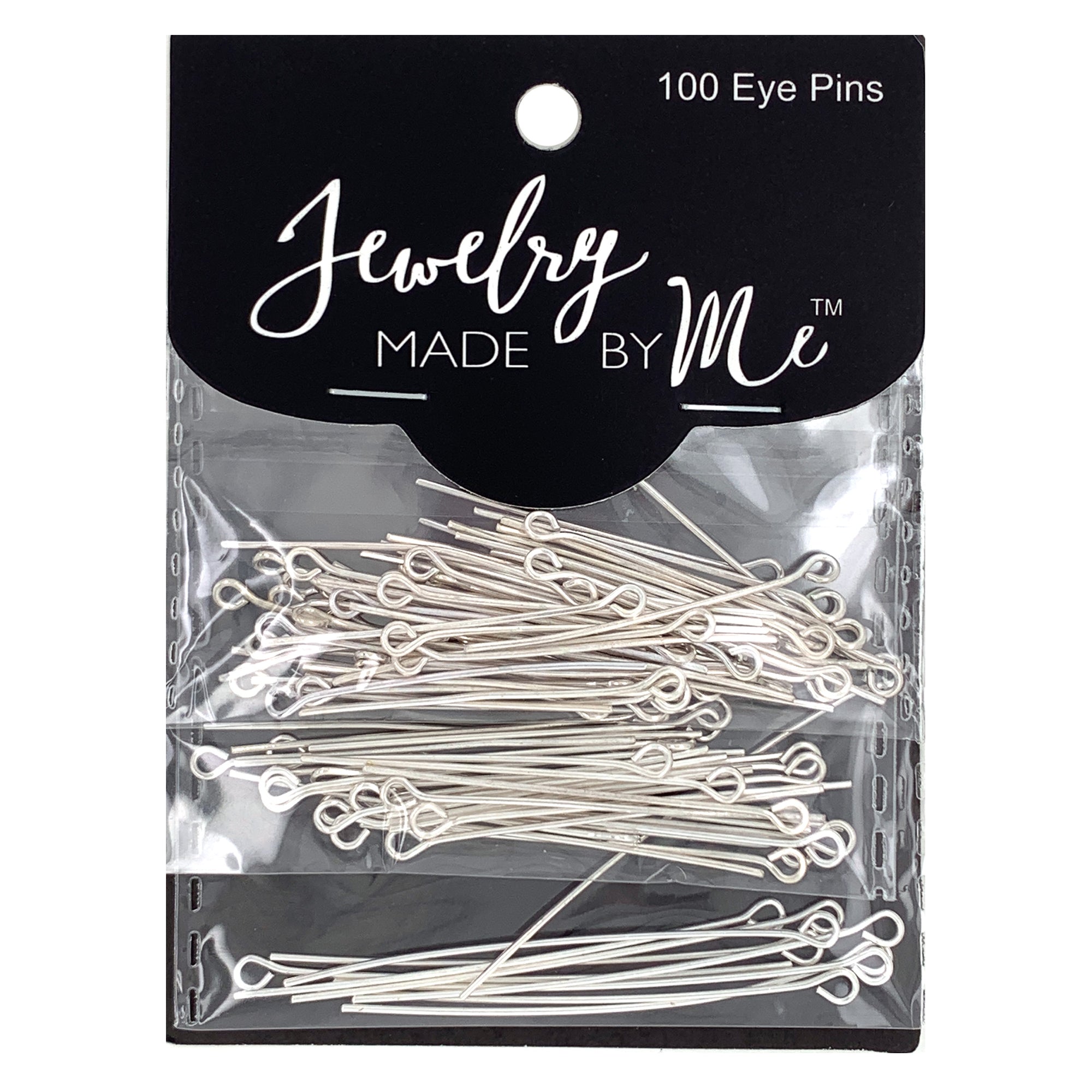 Assorted Eye Pins, Silver 100pc