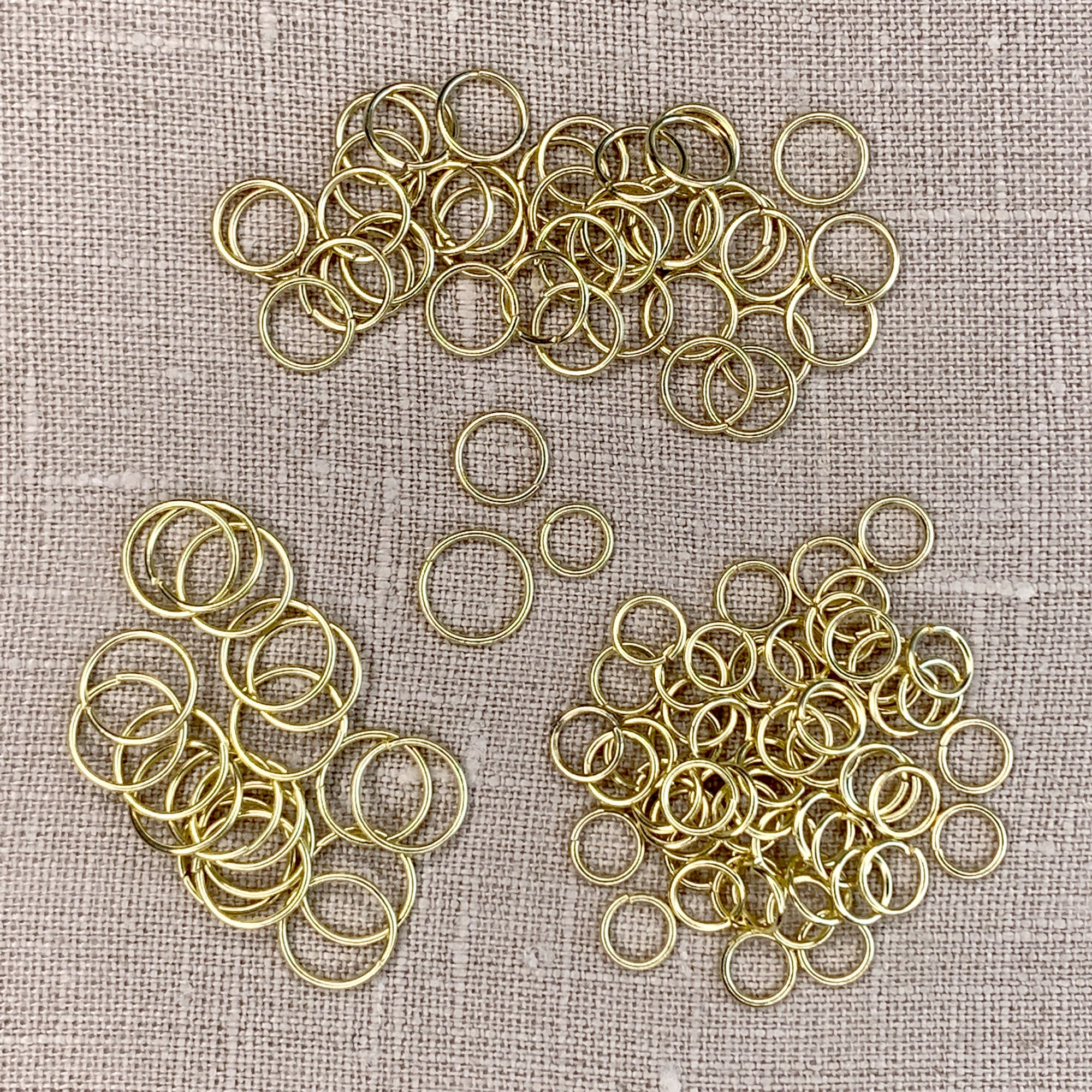 Assorted Gold Jump Rings 120pc