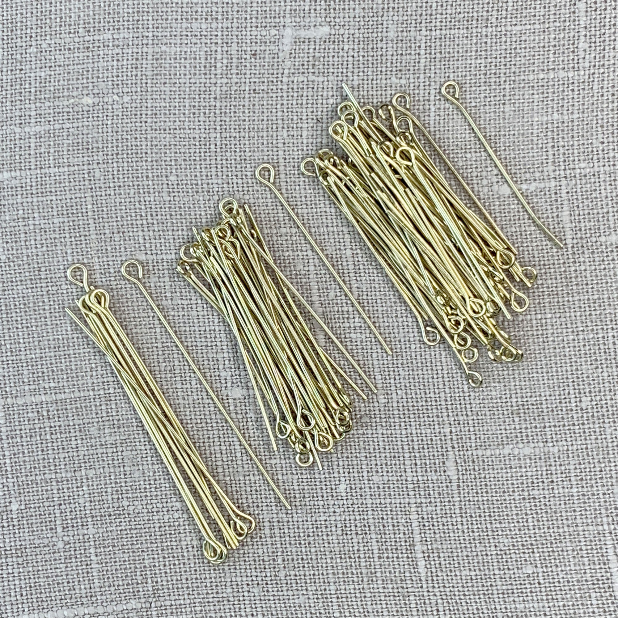 Assorted Gold Eye Pins 100pc