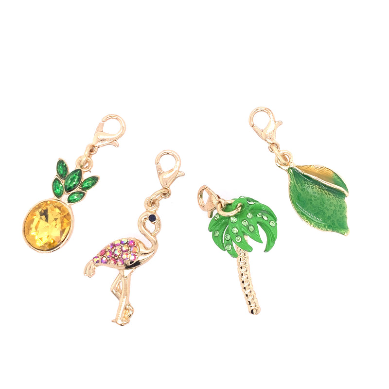 Beach Life Charms in Gold 4pc Set