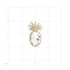 Bright Gold and Glass Pineapple Brooch