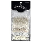 Mixed Seed Bead Assortment, Clear/White 60gm